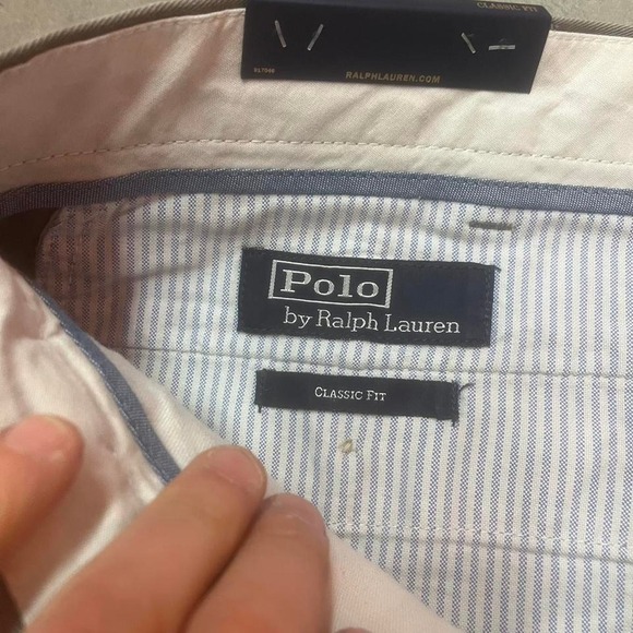 NWT Vintage Polo Ralph Lauren men's grey cotton classic fit chino pants 44B - Picture 4 of 8